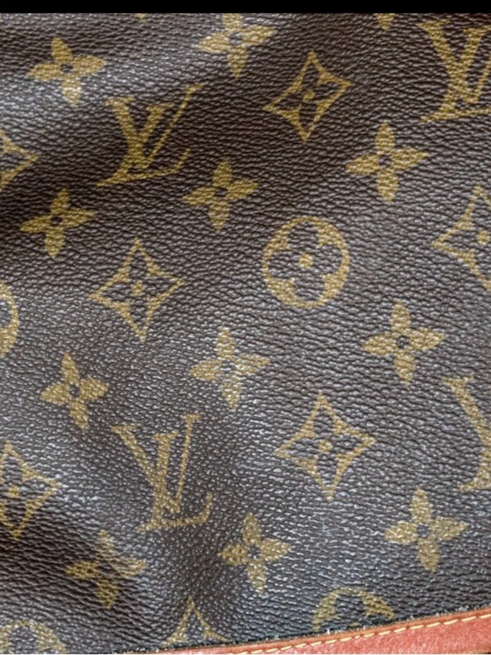 Louis Vuitton Monogram OLD Canvas Brown Briefcase with Leather Trim